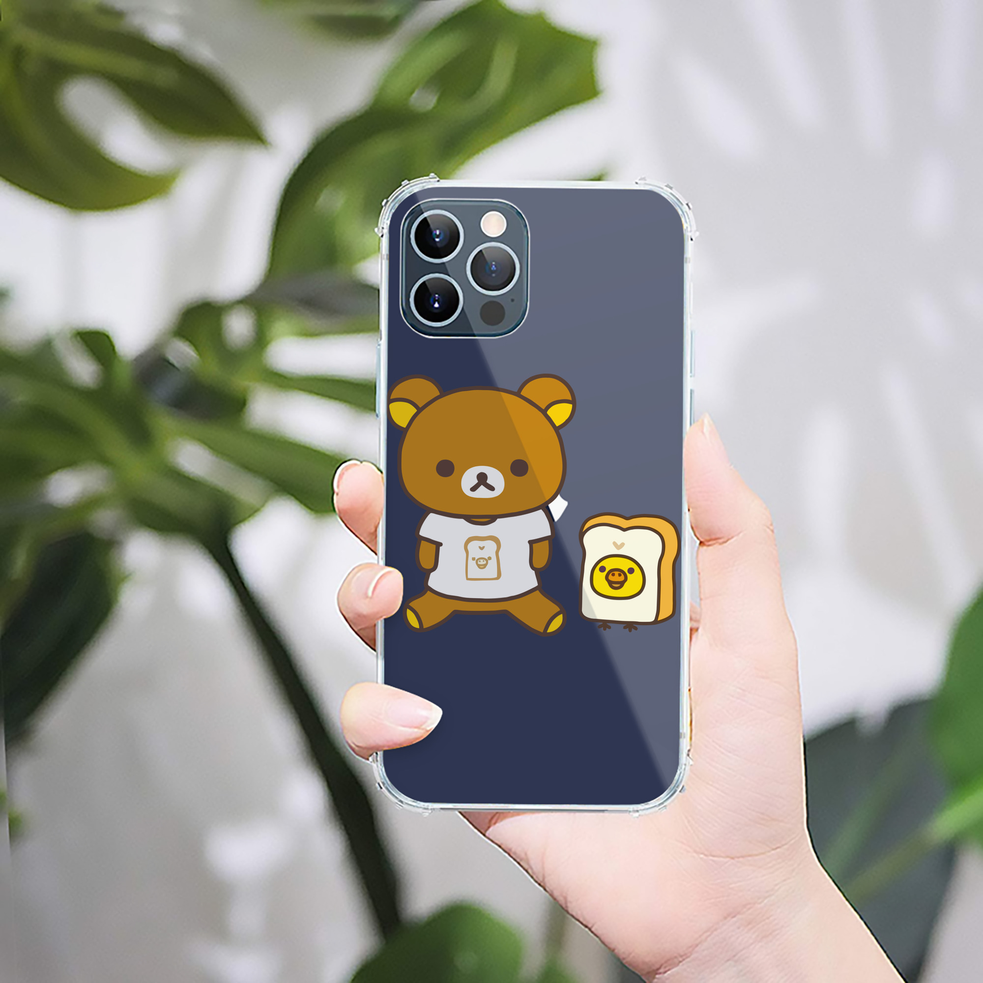（画像用） リラックマ リラックマ キイロイトリ Rilakkuma Korilakkuma Kiiroitori 【iPhone 12シリーズ対応】透明スマホケース（クリアソフトケース）